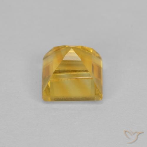 1.33克拉天然黄水晶，正方形，VS