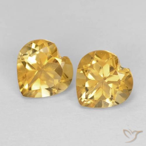1.38ctw 天然 深金橙色 黄水晶, 心形, VVS-VS