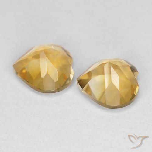1.38克拉天然黄水晶，心形，VVS-VS