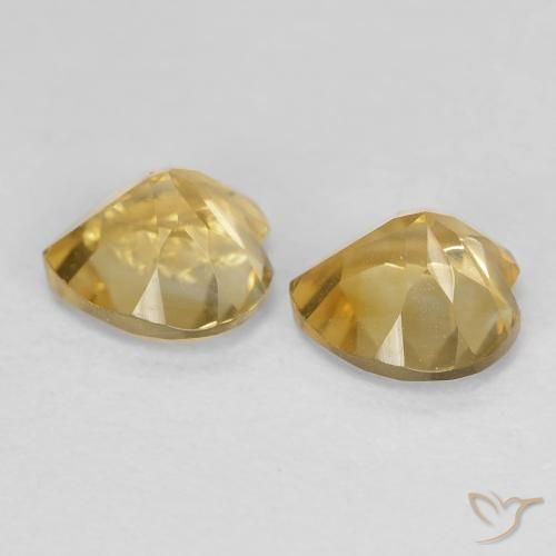 1.48克拉天然黄水晶，心形，VS