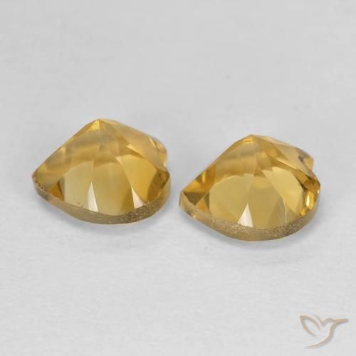1.61克拉天然黄水晶，心形，VVS