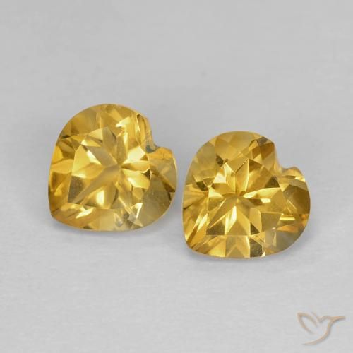 1.55ctw 天然 中金 黄水晶, 心形, VVS