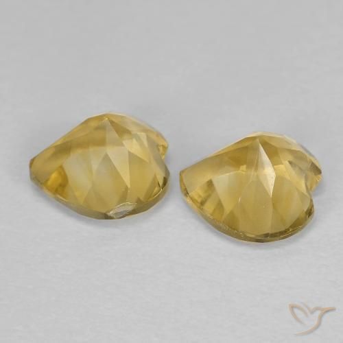 1.43克拉天然黄水晶，心形，VVS