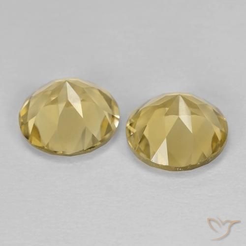 2.29克拉天然黄水晶，圆形的，VVS