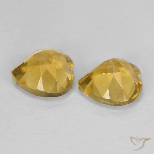1.49克拉天然黄水晶，心形，VVS