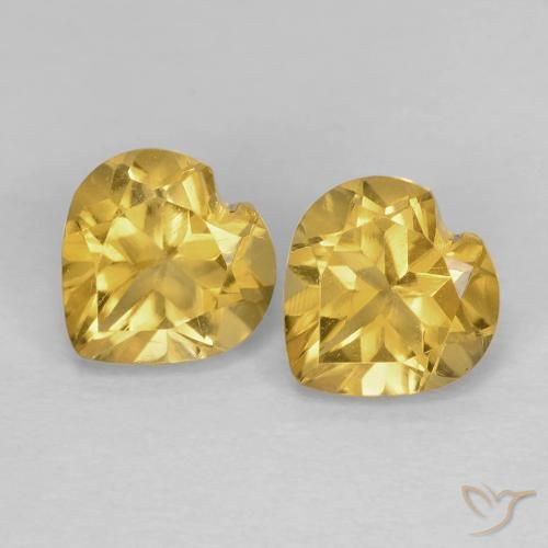 1.53ctw 天然 中金 黄水晶, 心形, VVS