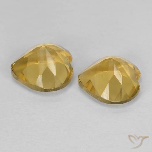 1.53克拉天然黄水晶，心形，VVS