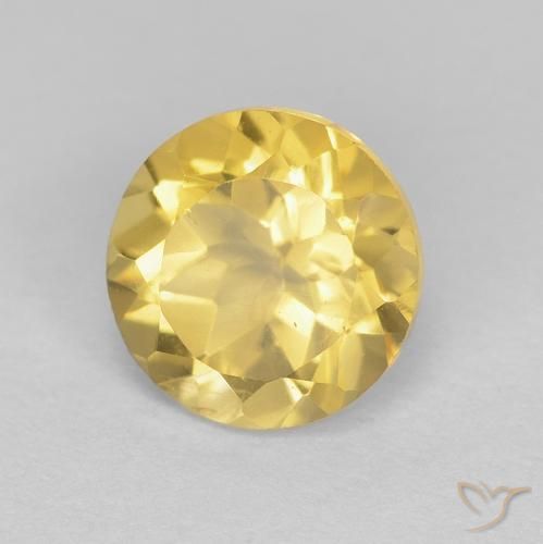 1.32克拉天然黄水晶，圆形的，VVS