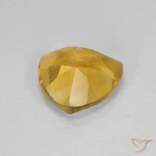 1.63克拉天然黄水晶，胖三角形，VVS