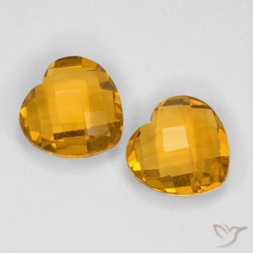 3.00克拉天然黄水晶，心形，VVS