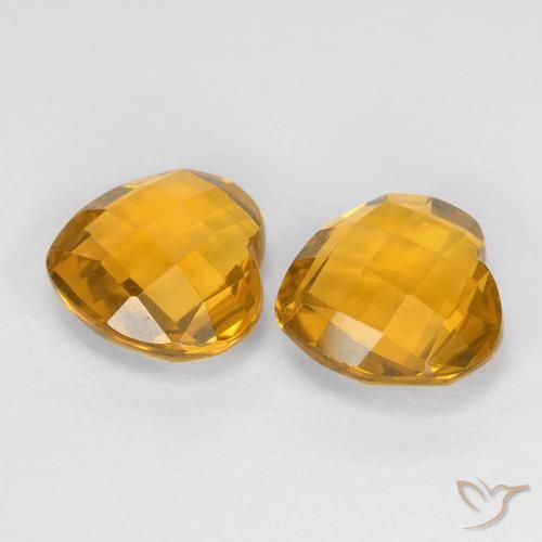 3.00克拉天然黄水晶，心形，VVS