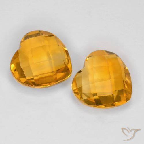 3.41克拉天然黄水晶，心形，VVS
