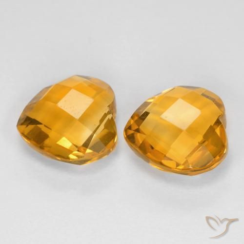 3.41克拉天然黄水晶，心形，VVS