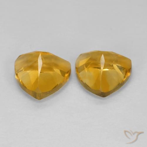 1.69克拉天然黄水晶，胖三角形，VS