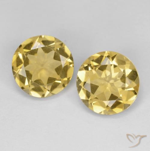 3.24ctw 天然 金色 黄水晶, 圆形的, VVS