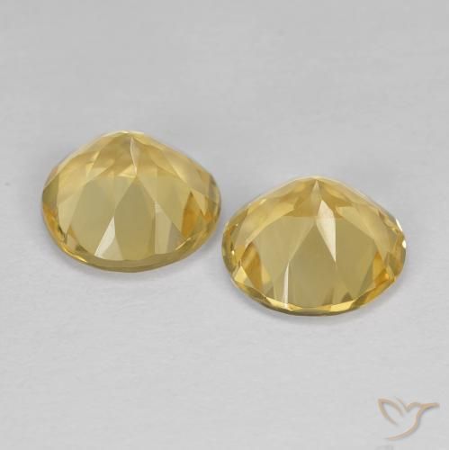 3.30克拉天然黄水晶，圆形的，VVS