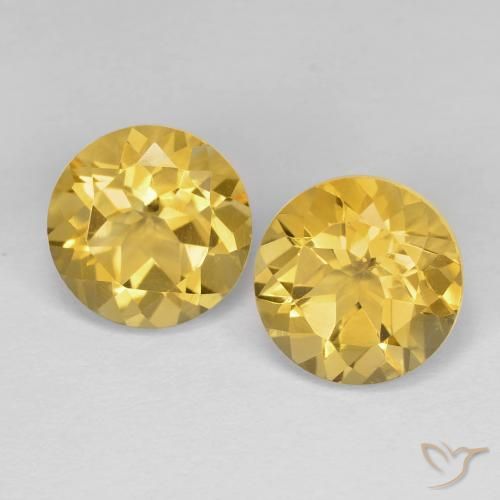 3.84ctw 天然 中金 黄水晶, 圆形的, VVS