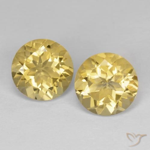 3.79ctw 天然 金色 黄水晶, 圆形的, VVS