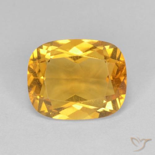 3.53ct 天然 金色 黄水晶, 软垫, VVS