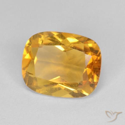 3.53克拉天然黄水晶，软垫，VVS