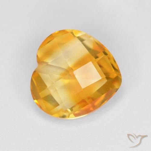 1.73克拉天然黄水晶，心形，VVS