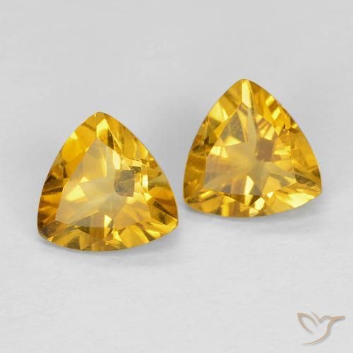 1.31ctw 天然 金色 黄水晶, 胖三角形, VVS