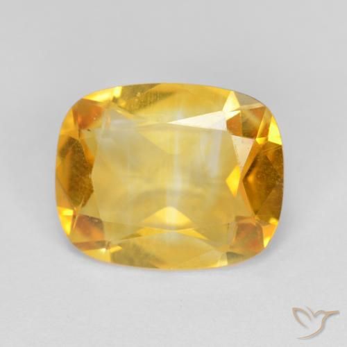 2.98ct 天然 金色 黄水晶, 软垫, VVS-VS