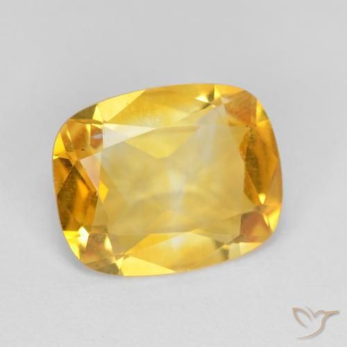 2.98克拉天然黄水晶，软垫，VVS-VS