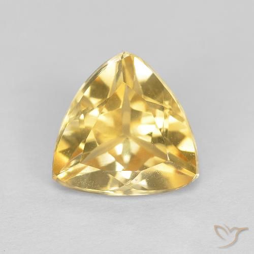 1.75ct 天然 中金 黄水晶, 胖三角形, VVS