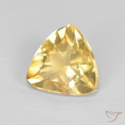 1.75克拉天然黄水晶，胖三角形，VVS