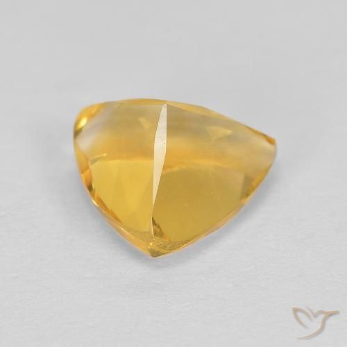1.75克拉天然黄水晶，胖三角形，VVS