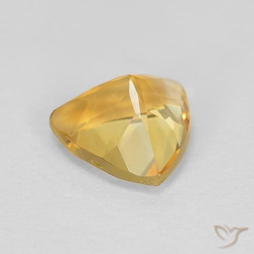 1.67克拉天然黄水晶，胖三角形，VVS