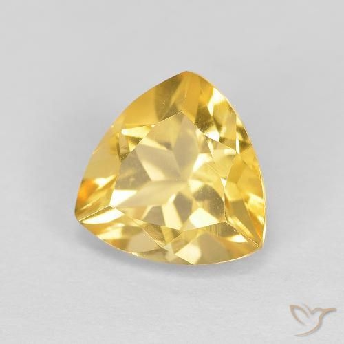 1.72克拉天然黄水晶，胖三角形，VVS