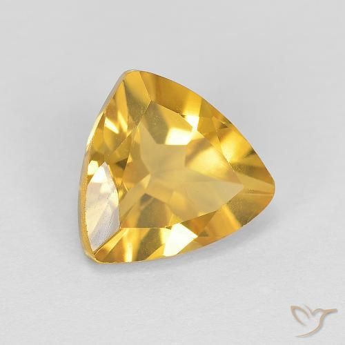 1.67克拉天然黄水晶，胖三角形，VVS