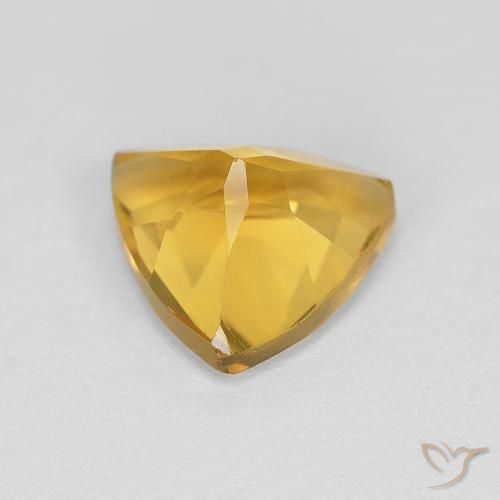 1.67克拉天然黄水晶，胖三角形，VVS