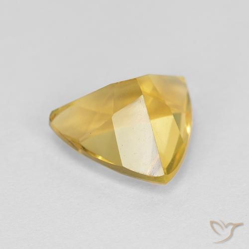 2.08克拉天然黄水晶，胖三角形，透明
