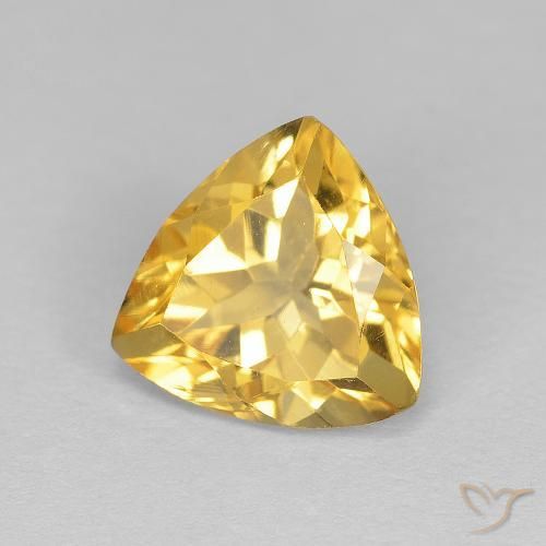 1.64克拉天然黄水晶，胖三角形，VVS