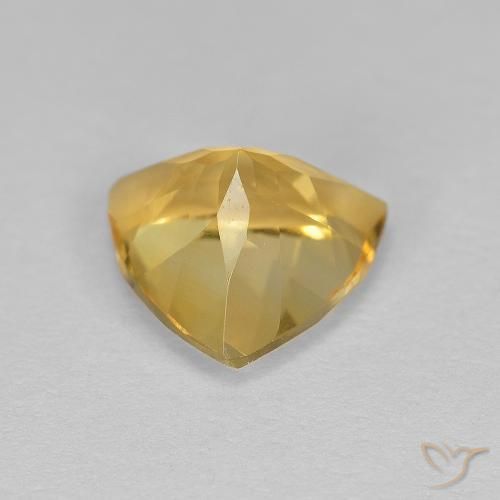 1.64克拉天然黄水晶，胖三角形，VVS