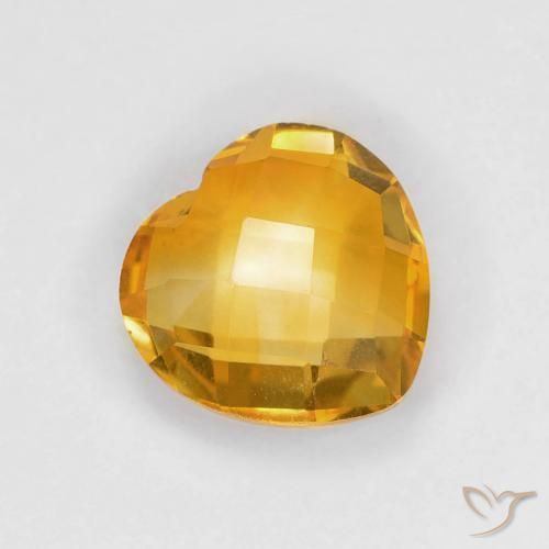 1.69克拉天然黄水晶，心形，VVS
