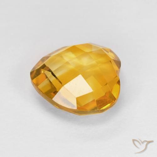 1.69克拉天然黄水晶，心形，VVS