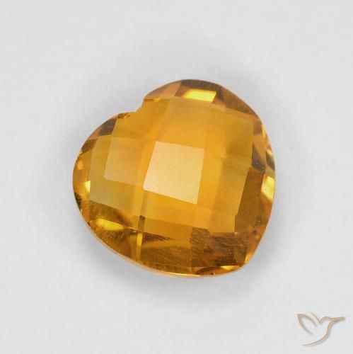 1.70克拉天然黄水晶，心形，VVS
