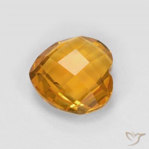 1.70克拉天然黄水晶，心形，VVS