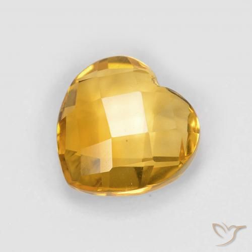 1.81ct 天然 深金色 黄水晶, 心形, VVS