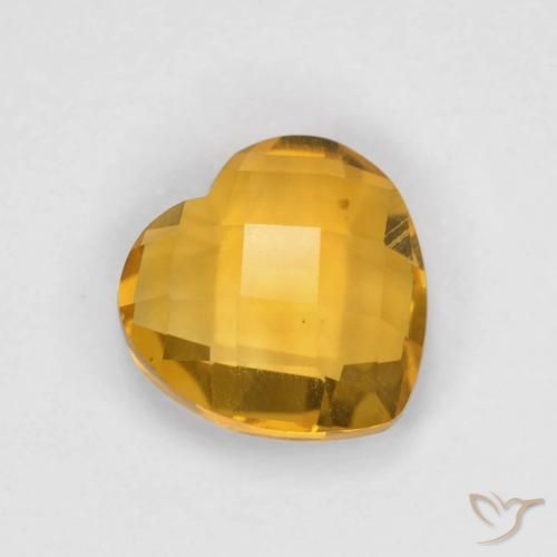 1.66克拉天然黄水晶，心形，VVS