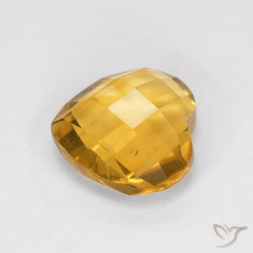 1.66克拉天然黄水晶，心形，VVS