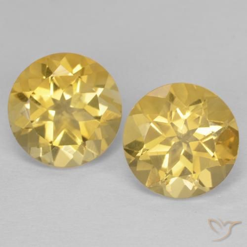 3.88ctw 天然 金橙色 黄水晶, 圆形的, VVS