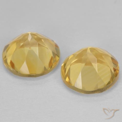 3.88克拉天然黄水晶，圆形的，VVS