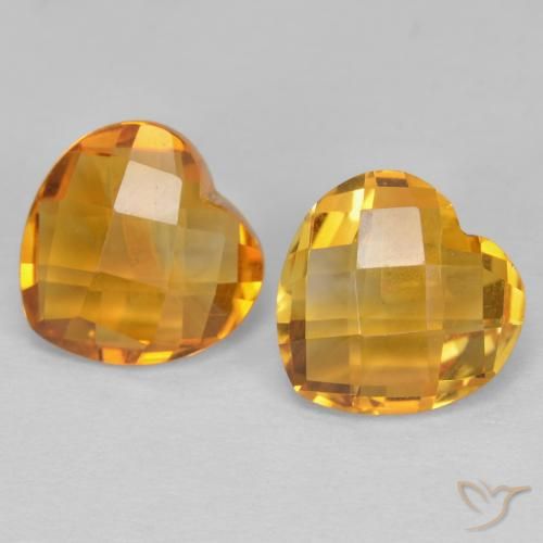 3.25克拉天然黄水晶，心形，VVS