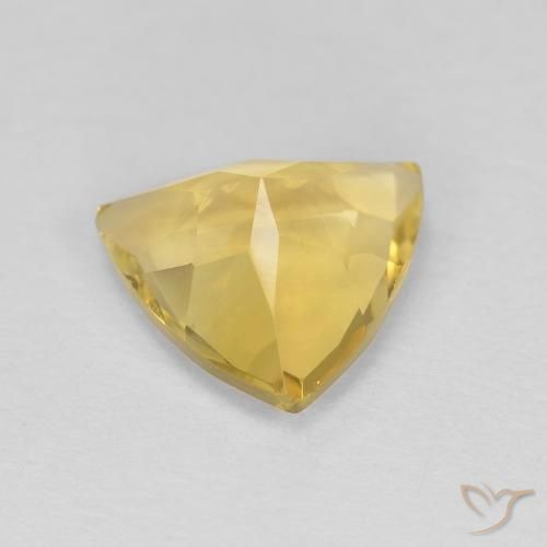 1.54克拉天然黄水晶，胖三角形，VVS