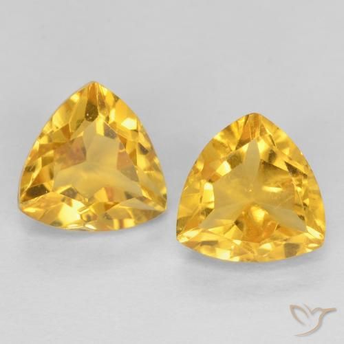 1.50ctw 天然 亮金 黄水晶, 胖三角形, VVS-VS